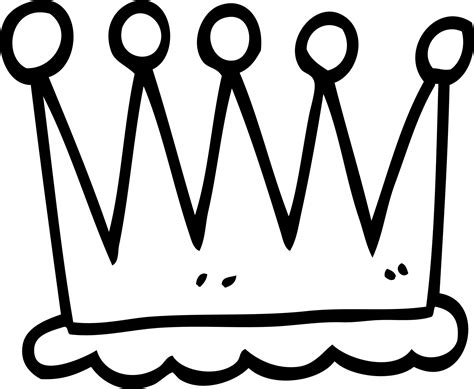 simple line drawing cartoon crown 12147499 Vector Art at Vecteezy