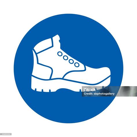 Safety Shoes Must Be Worn M008 Standard Iso 7010 Stock Illustration - Download Image Now - iStock