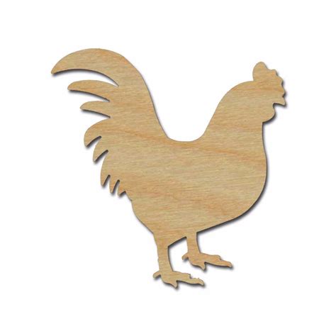 Rooster Shape Unfinished Wood Craft Shapes Variety of Sizes | Artistic ...