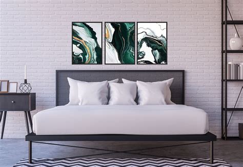 Abstract Art Bedroom Print Set Of 3 Prints Minimalist | Etsy