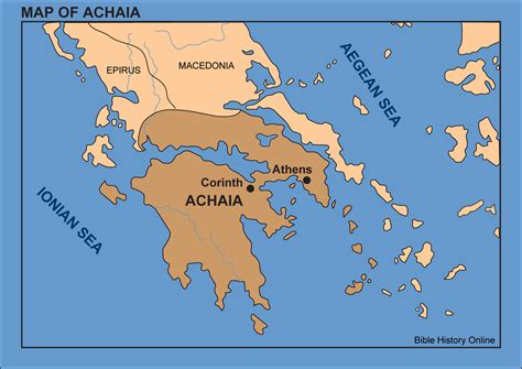 Map of Achaia (Bible History Online)