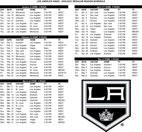 Kings, Fox Sports West announce 2020-21 TV schedule - LA Kings Insider