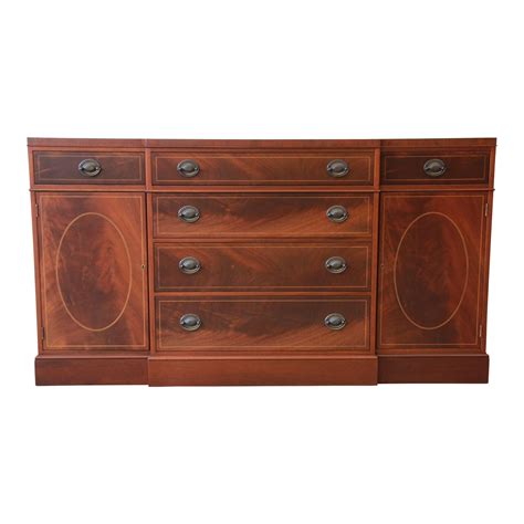 Baker Furniture Inlaid Mahogany Sideboard Buffet | Chairish