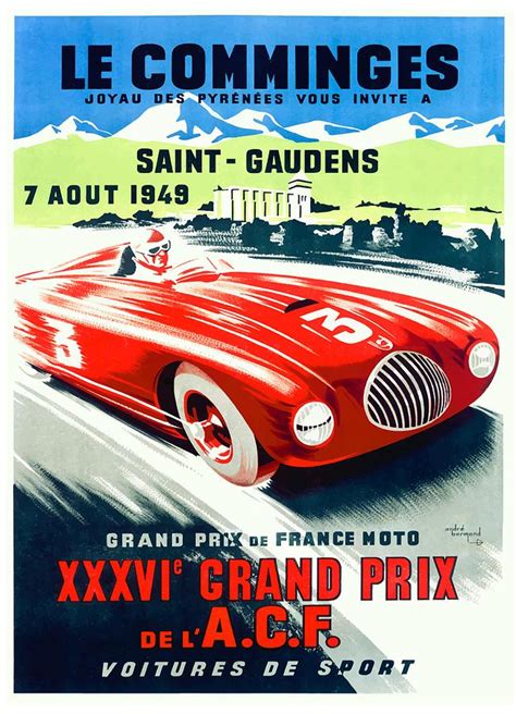 1949 French Grand Prix Racing Poster Digital Art by Retro Graphics