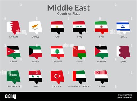 Middle east countries flag icons collection, Chat flag icons Stock Vector Image & Art - Alamy