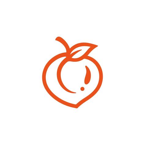 Peach Logo Design 15394269 Vector Art at Vecteezy