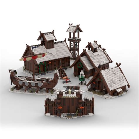 Medieval Village MOC Winter Viking Blocks | Medievalbrick