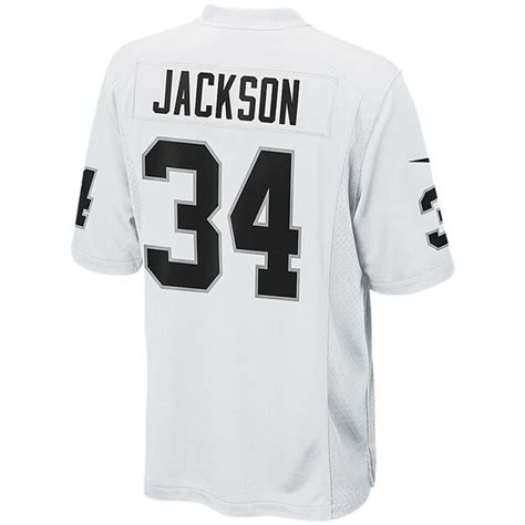 Mens Oakland Raiders Bo Jackson Nike White Retired Player Game Jersey ...