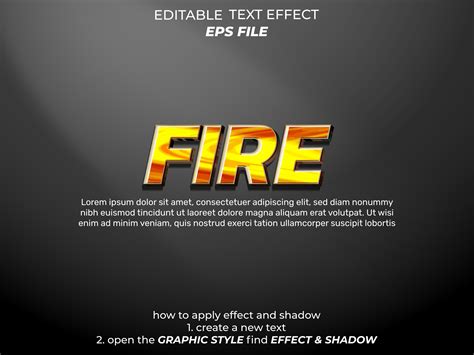 fire text effect, typography, 3d text. vector template 26502731 Vector Art at Vecteezy