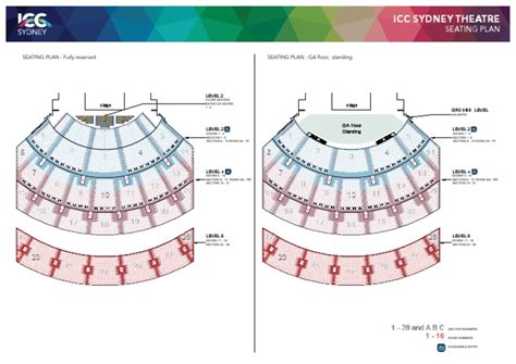 Seating-plan ICC SYDNEY | Buildings And Structures | Queensland Heritage Register