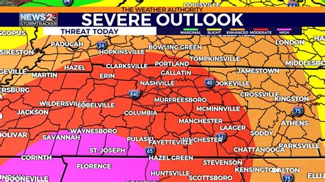 Severe weather threat increasing in Middle Tennessee for Thursday | WKRN News 2