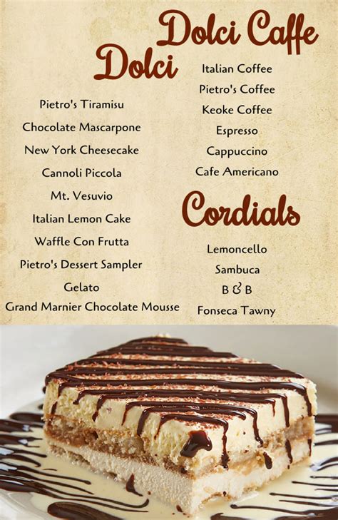 Dessert | Grand Rapids, MI | Pietro's Italian Restaurant