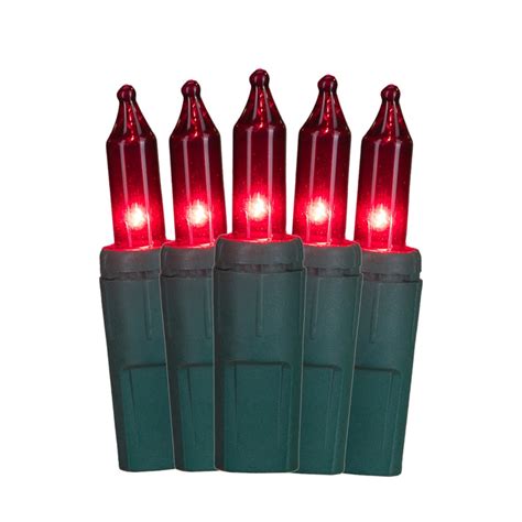 GE ConstantON 100-Count 20.6-ft Red Incandescent Plug-In Christmas String Lights at Lowes.com