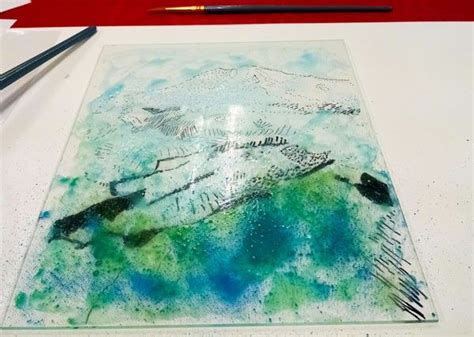 reverse painting on plexiglass class | Watercolor art diy, Art ...