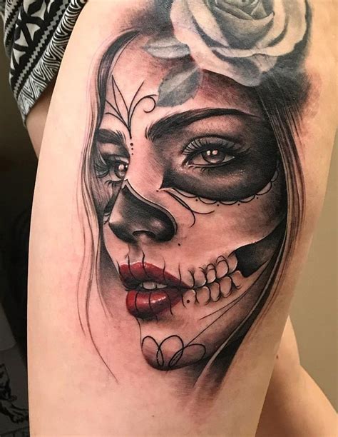 awesome Dia de los Muertos tattoo © tattoo artist Peyton 💓💓💓💓💓💓 | Skull girl tattoo, Tattoos ...