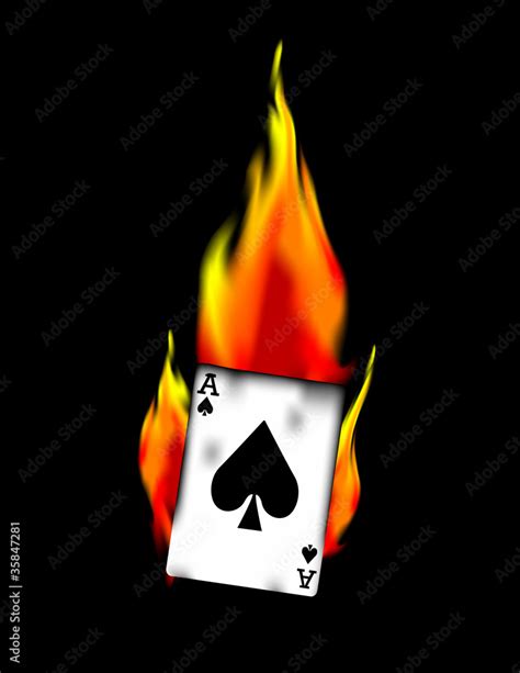 Ace of Spades on Fire! Vector / Clip Art Stock Vector | Adobe Stock