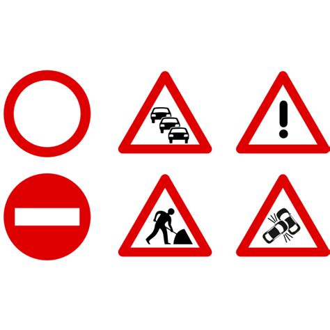 Traffic signs icons vector graphics | Free SVG