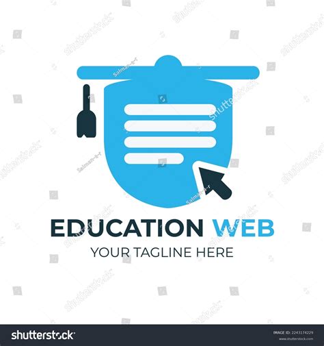 Vector Online Education Logo Designs Concept Stock Vector (Royalty Free ...