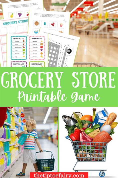 Free Preschool Grocery Store Printable Game | The TipToe Fairy