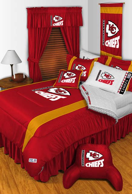 NFL Kansas City Chiefs Bedding and Room Decorations - Modern - Bedroom ...