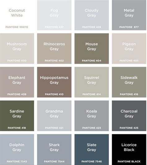 colour names for grey - Google Search | Grey color names, Shades of ...