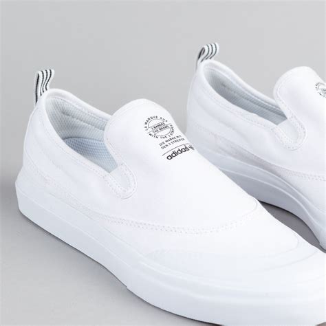 Adidas Matchcourt Slip On Shoes - FTW White / FTW White / FTW White ...