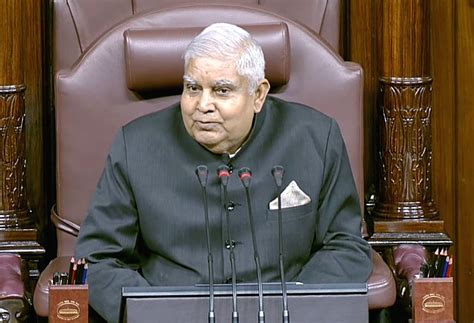 Rajya Sabha Chairman Jagdeep Dhankhar speaks in the house