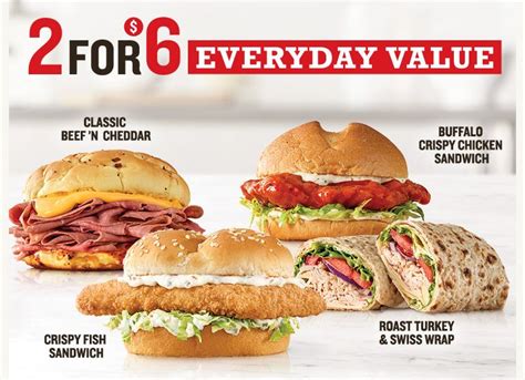 Arby's Announces their New 2 for $6 Everyday Value Menu: Chicken ...