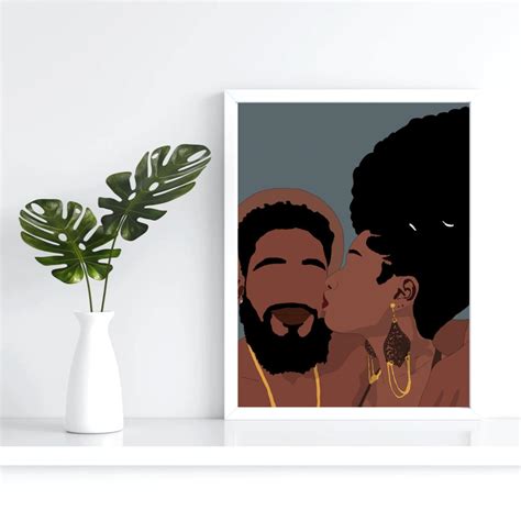 Black Love Art Black Love Wall Art Black Couples Wall Art - Etsy