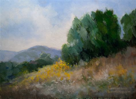 California Impressionist Karen Winters: California Hillside Landscape ...