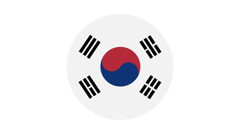 South Korea flag circle, vector image and icon 7686825 Vector Art at Vecteezy