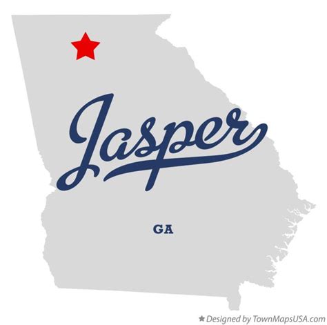 Map of Jasper, GA, Georgia