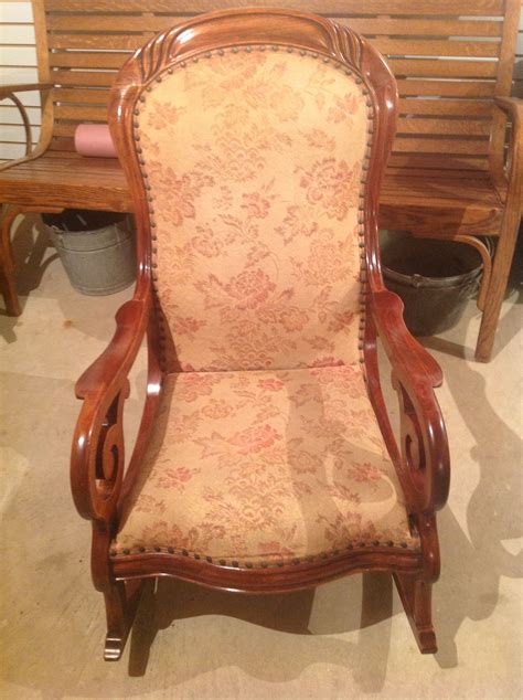 Late 1800s Mahogany Lady's Rocker With Original Upholstery (after restoration) | Furniture ...