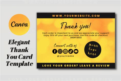 Canva Thank You Card Template Graphic by tynacreates · Creative Fabrica