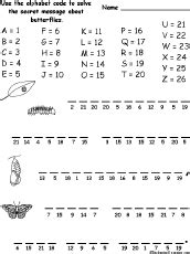 Butterfly Alphabet Code: EnchantedLearning.com