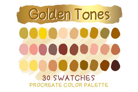 Golden Tones Procreate Color Palettes Graphic by Duckyjudy store ...