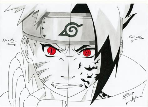 Naruto Vs Sasuke Drawing | Allpix.Club