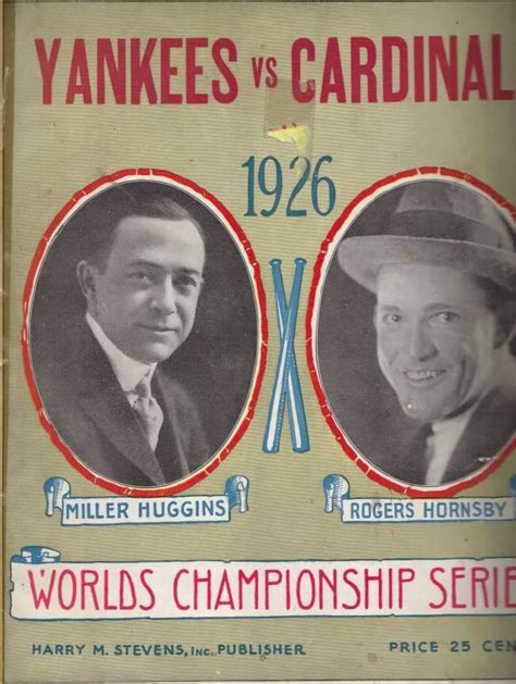 1926 World Series Yankees vs. Cardinals Scorecard | St louis cardinals baseball, Cardinals ...