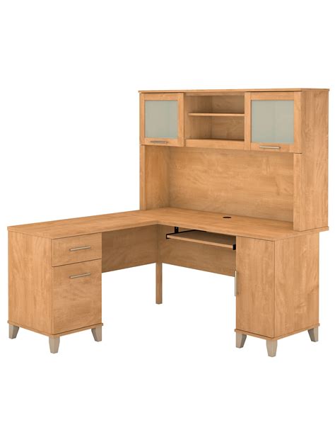 L Shaped Office Desk With Hutch And Drawers / Allows you to take the advantage of your room ...