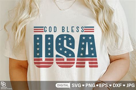 God Bless USA SVG PNG, Tshirt SVG Graphic by isbrand · Creative Fabrica