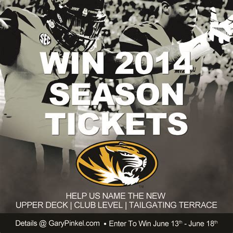 Win 2014 Mizzou Football Tickets: Give Us Your Feedback | Football ticket, Mizzou, Mizzou football