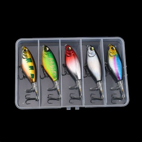 SDJMa 5 PCS Lipless Crankbait Fishing Lures for Saltwater Freshwater ...