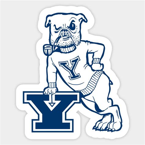 Yale Vintage Mascot Logo Sticker | Yale | Logo sticker, Mascot, Yale