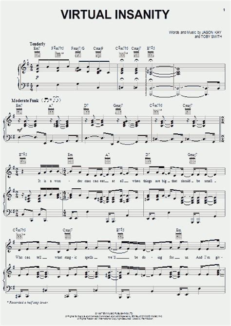 Virtual Insanity Piano Sheet Music | OnlinePianist