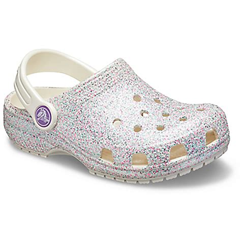 Kids Girls Crocs Crocband Glitter Clog Beach Lightweight Summer Shoes ...