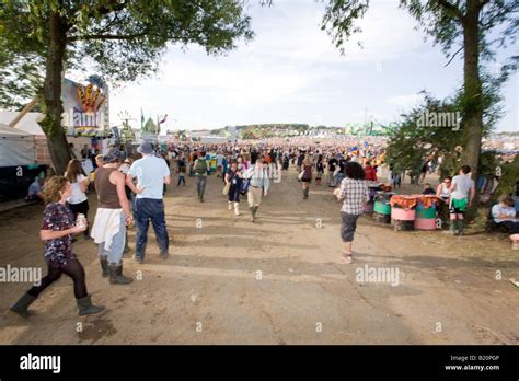 Pyramid stage at the Glastonbury Festival 2008 Stock Photo - Alamy