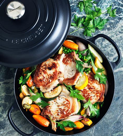 One-Pan Pork Chops and Vegetables - Le Creuset Recipes