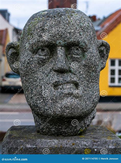 Stone Statue Making Weird Funny Face. Close Up Image Stock Image ...