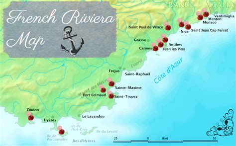 French Riviera Map and Towns To Visit