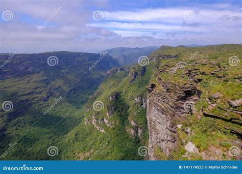 View of Landscape at Cachoeira Da Fumaca, Smoke Waterfall, in Vale Do ...